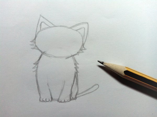 Котенок для рисования