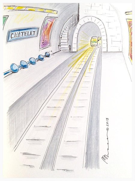 Метро рисунок