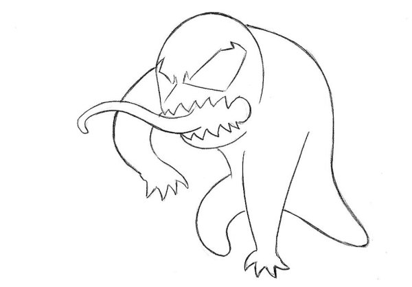 Рисунки Венома карандашом легкие