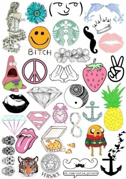 Стикеры для срисовки