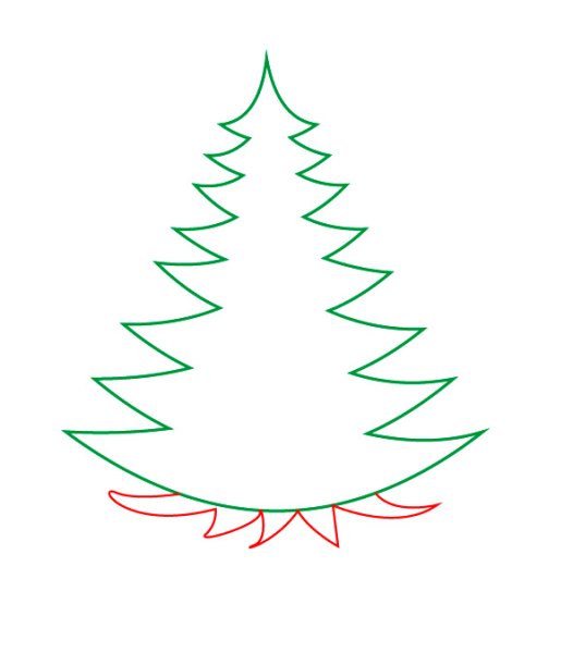 Ёлочка рисунок лёгкий