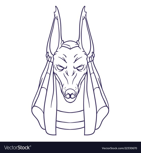 Контурный эскиз Анубиса