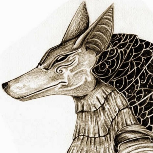 Бог Египта Анубис рисунок