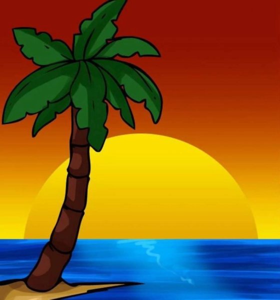 Рисование пальмы