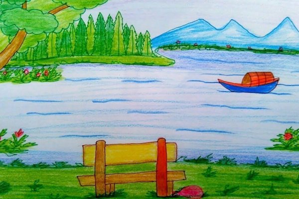 Рисунок на тему лето карандашом