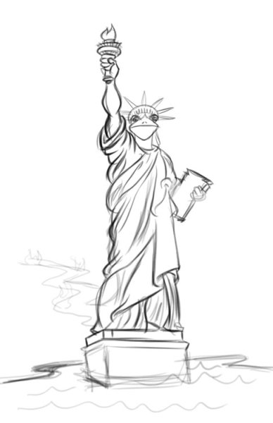 Статуя свободы шаблон