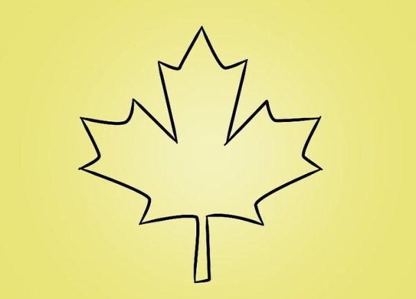 Кленовый лист легко