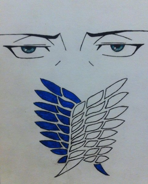 Атака титанов рисунки легкие