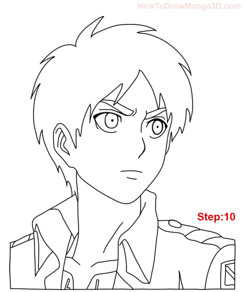 Атака титанов Эрен рисовка