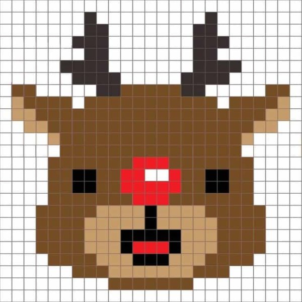 Новогодние рисунки по клеткам