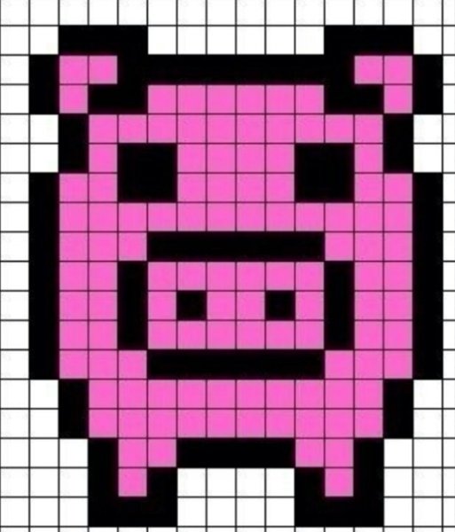 Свинка по клеткам