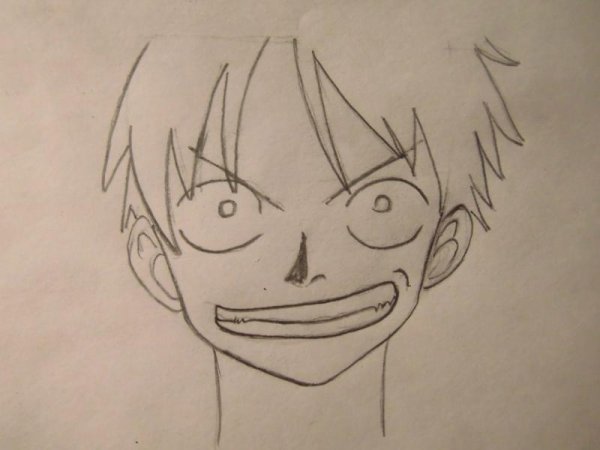 Луффи легкий рисунок