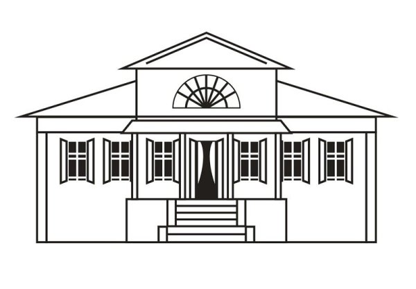 Раскраска музей здание