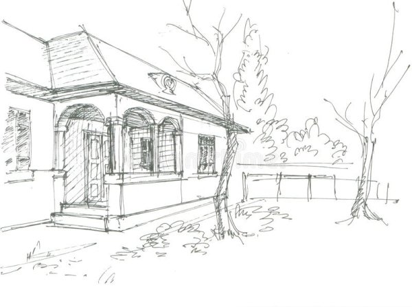 Усадьба рисунок