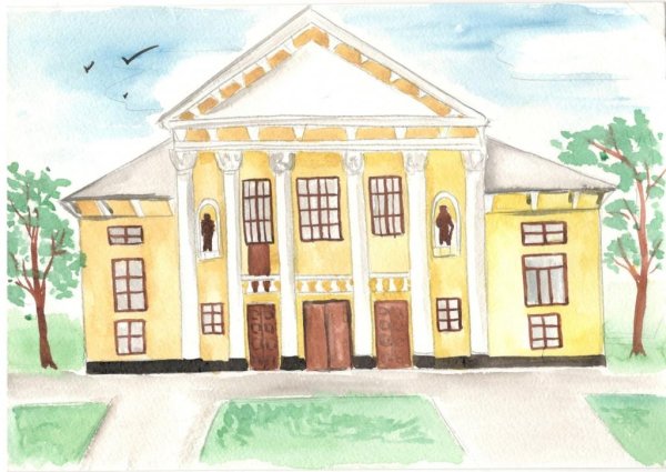 Нарисовать дворянскую усадьбу