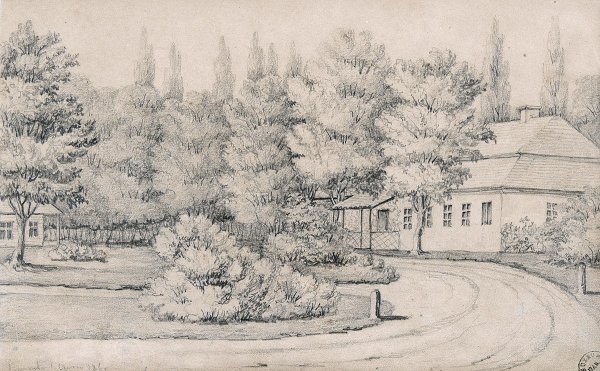 Особняк карандашом легкий