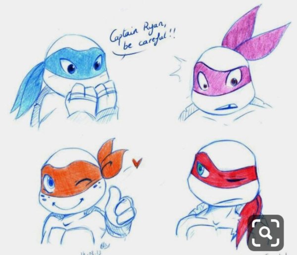 Нарисовать черепашек ниндзя Никелодеон