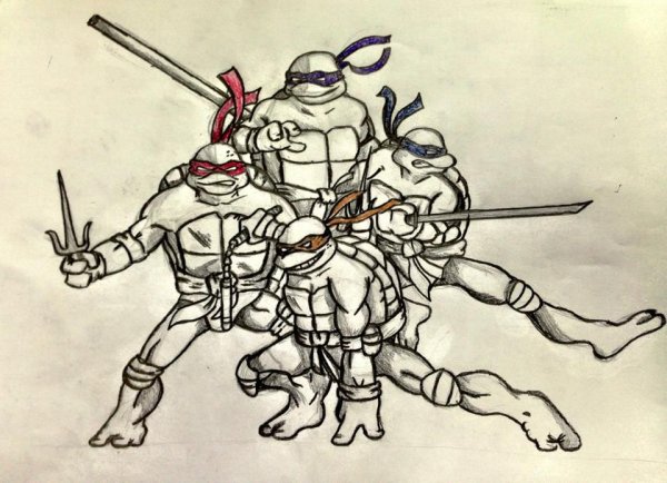 TMNT 2003 срисовка