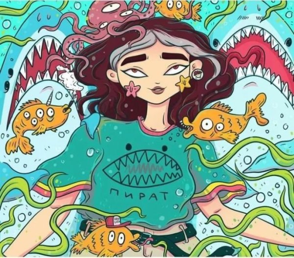 Радужные рисунки в стиле инди