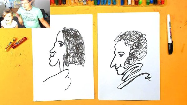 Пушкин Александр Сергеевич портрет рисунок