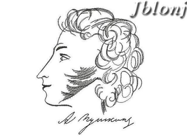 Пушкин рисунок для срисовки легкие