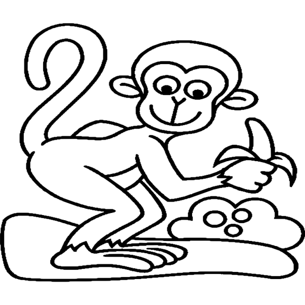 Детский рисунок мартышка и очки