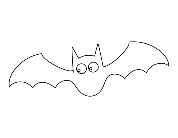 Разукрашка летучая мышь