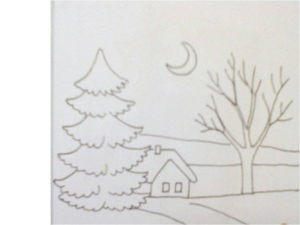 Зимний пейзаж для детей 6-7 лет