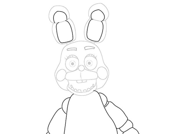 Рисунок Бонни из ФНАФ