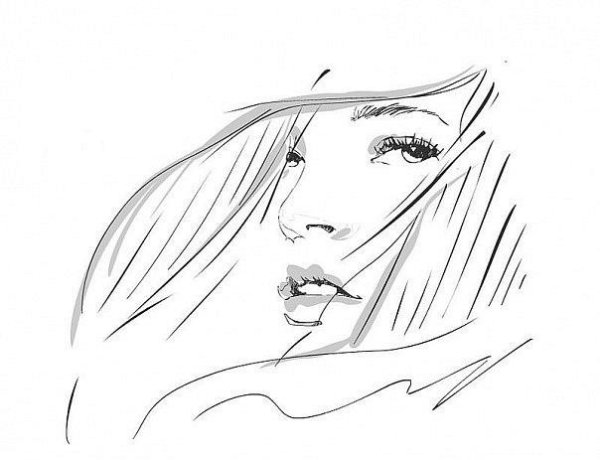 Эскизы женщин карандашом