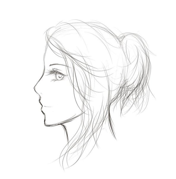 Портрет в профиль карандашом