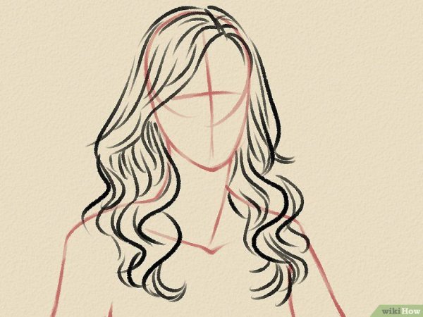 Нарисовать человека с длинными волосами