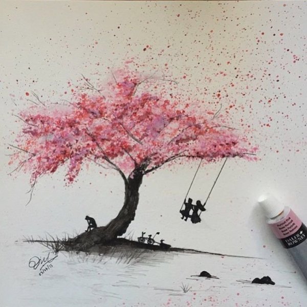 Дерево с ветками для рисования