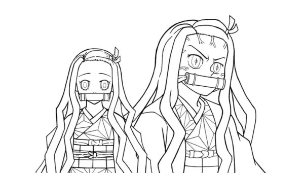 Незуко раскраска