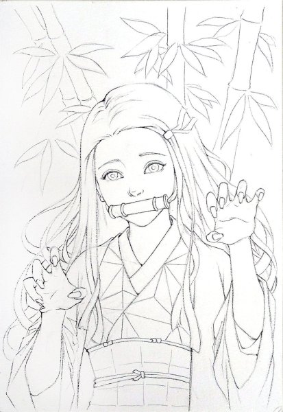 Nezuko раскраска