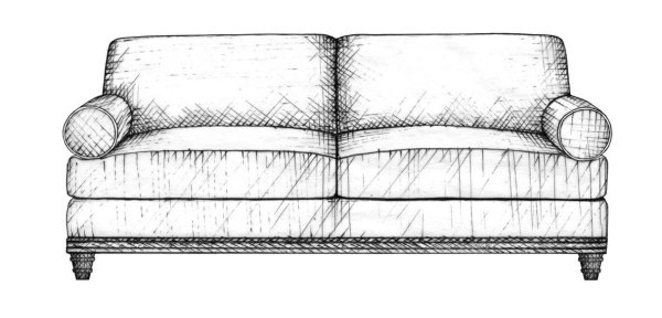 Поэтапное рисование дивана для детей