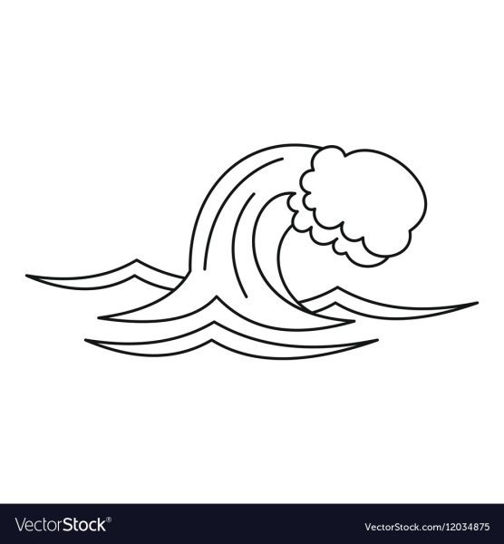 Волны раскраска