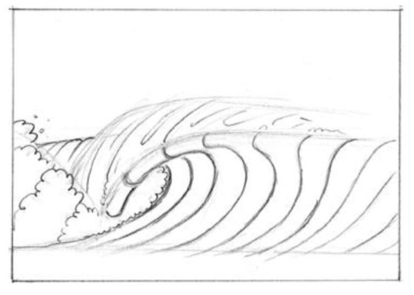 Волны карандашом для начинающих