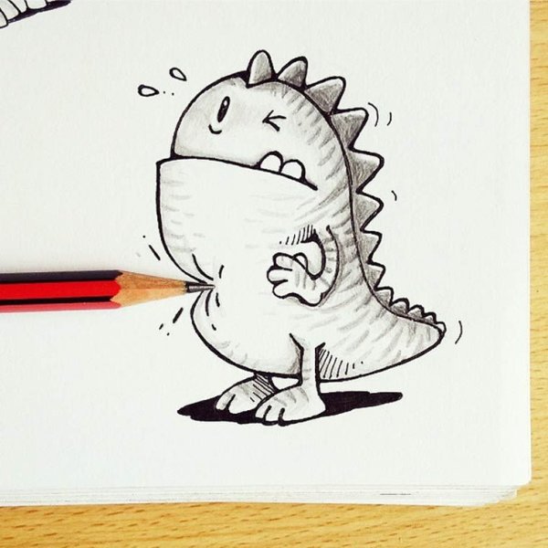 Рисунки карандашом прикольные