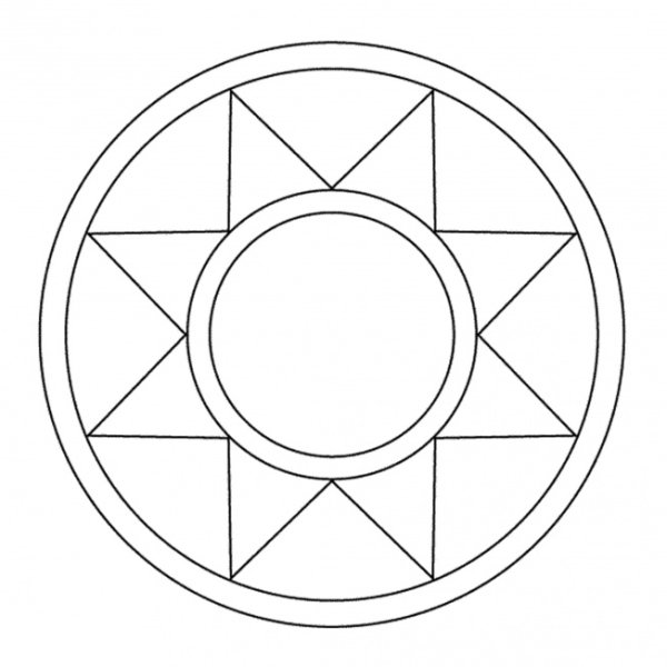 Геометрический орнамент в круге