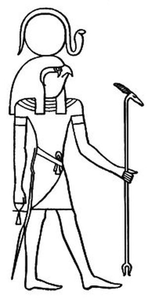 Рисунок Бога Египта Амон ра