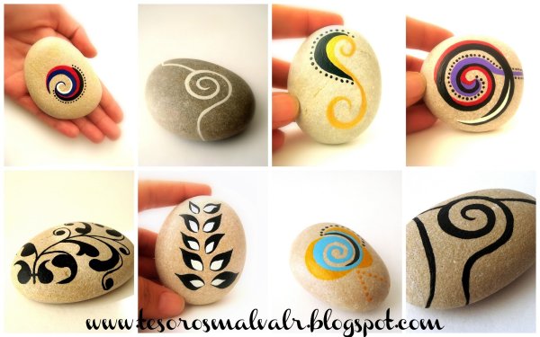 Рисунки на камнях поэтапно