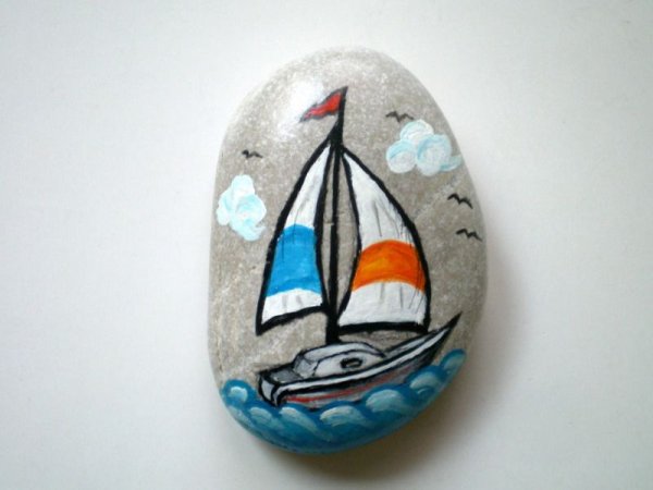 Рисование на камнях морская тематика