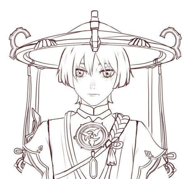 Раскраска Геншин Импакт