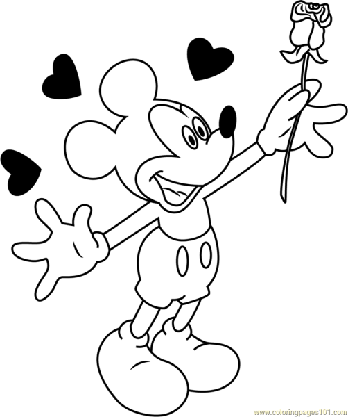 Микки Маус рисунок карандашом