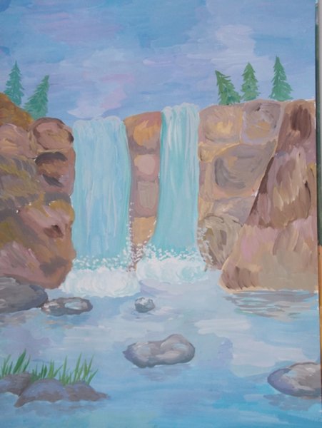 Детские рисунки водопада