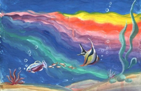 Красота воды детский рисунок