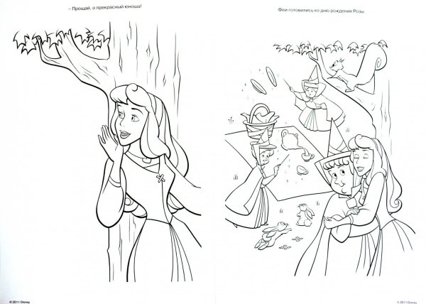 Ш Перро спящая красавица раскраска
