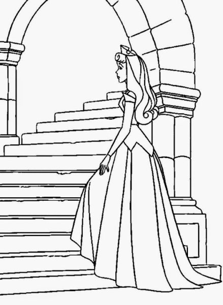 Спящая Царевна Жуковский раскраска