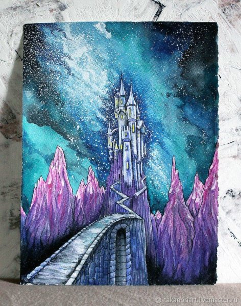 Замок снежной королевы рисунок 2 класс